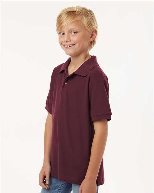 Maroon Youth Pique Polo - 62800Y