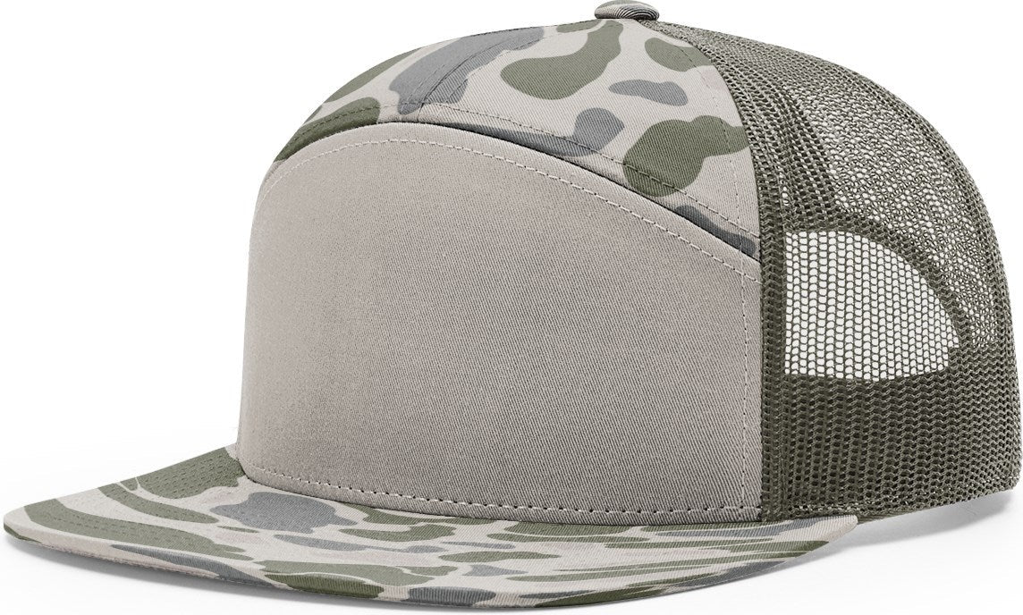 Marsh Duck Camo/Brown Printed 7 Panel Trucker