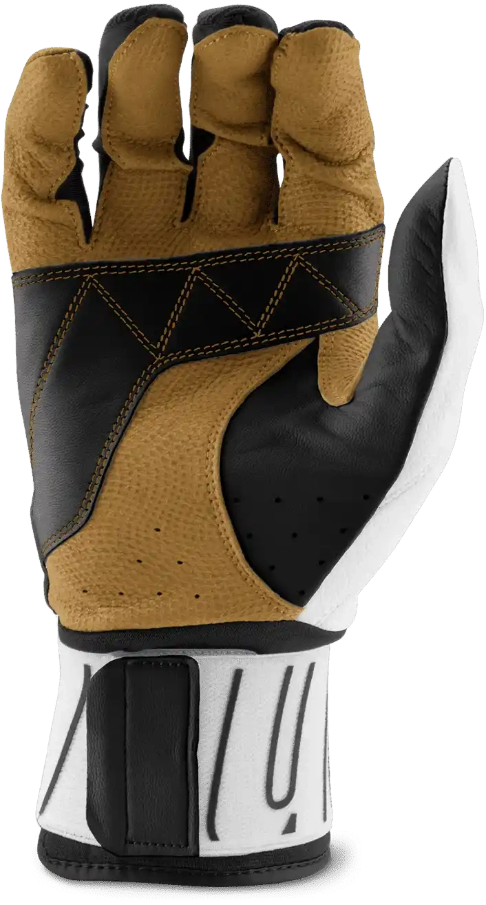 Marucci Blacksmith Full Wrap V2 Youth Batting Glove - White Black