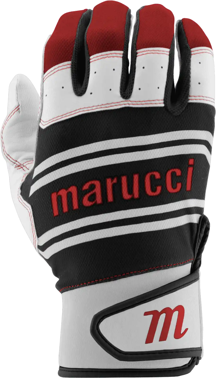 Marucci Swift Lite Youth Batting Gloves - Black Red