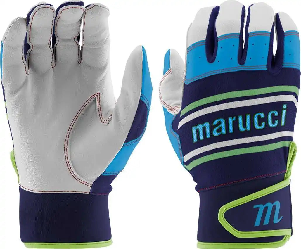 Marucci Swift Lite Youth Batting Gloves - Red Navy Blue