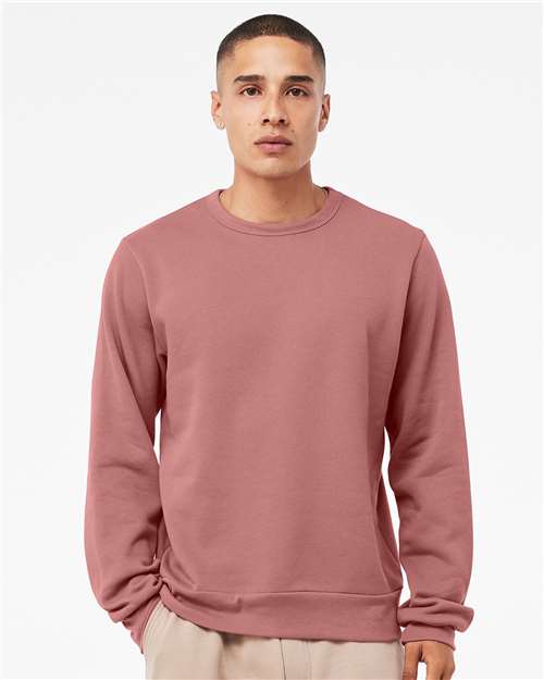 Mauve Sponge Fleece Classic Crewneck Sweatshirt - 3911