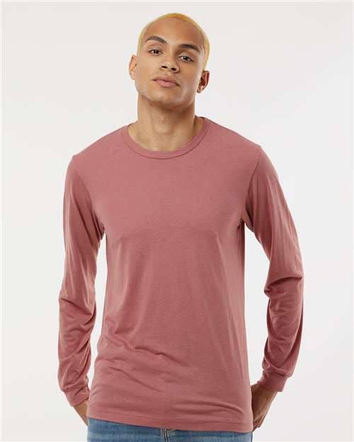 Mauve Triblend Triblend Long Sleeve Tee - 3513