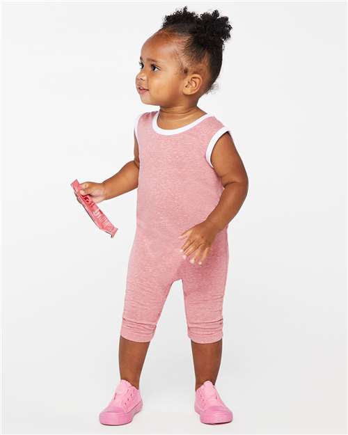 Mauvelous Melange Infant Harborside Mélange Tank Romper - 4492