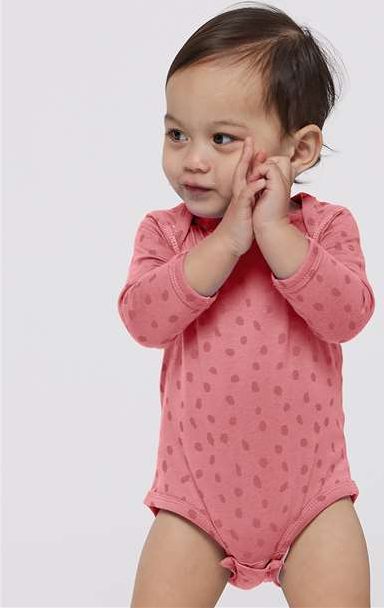 Mauvelous Spot Infant Fine Jersey Long Sleeve Bodysuit - 4421