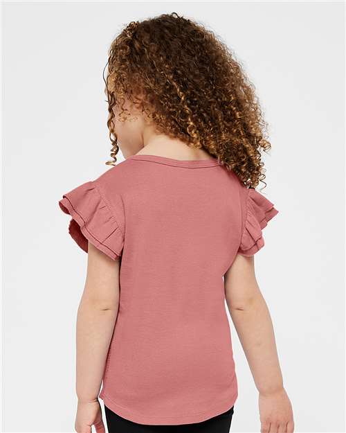 Mauvelous Toddler Flutter Sleeve Tee - 3339
