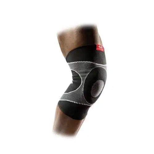 Mcdavid Md5125 Knee Sleeve Adult Way Elastic with Gel Buttress - Dark Gray White