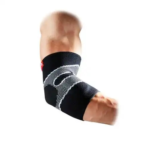 Mcdavid Md5130 Elbow Sleeve Adult Way Elastic with Gel Buttresses - Black White