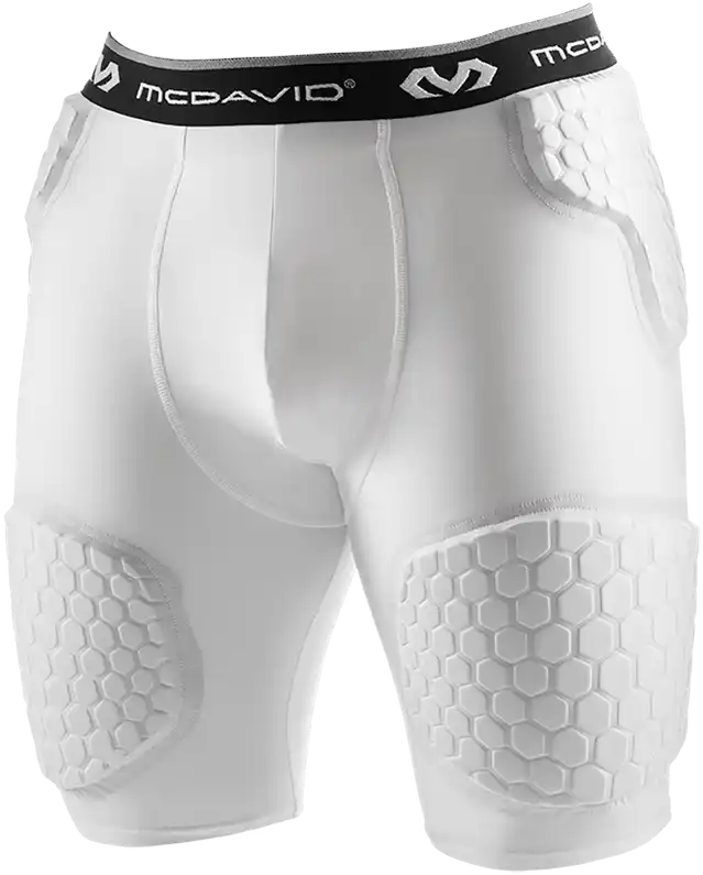 Mcdavid Md7991 Hex Short W/contoured Wrap-around Thigh Blk - White - s