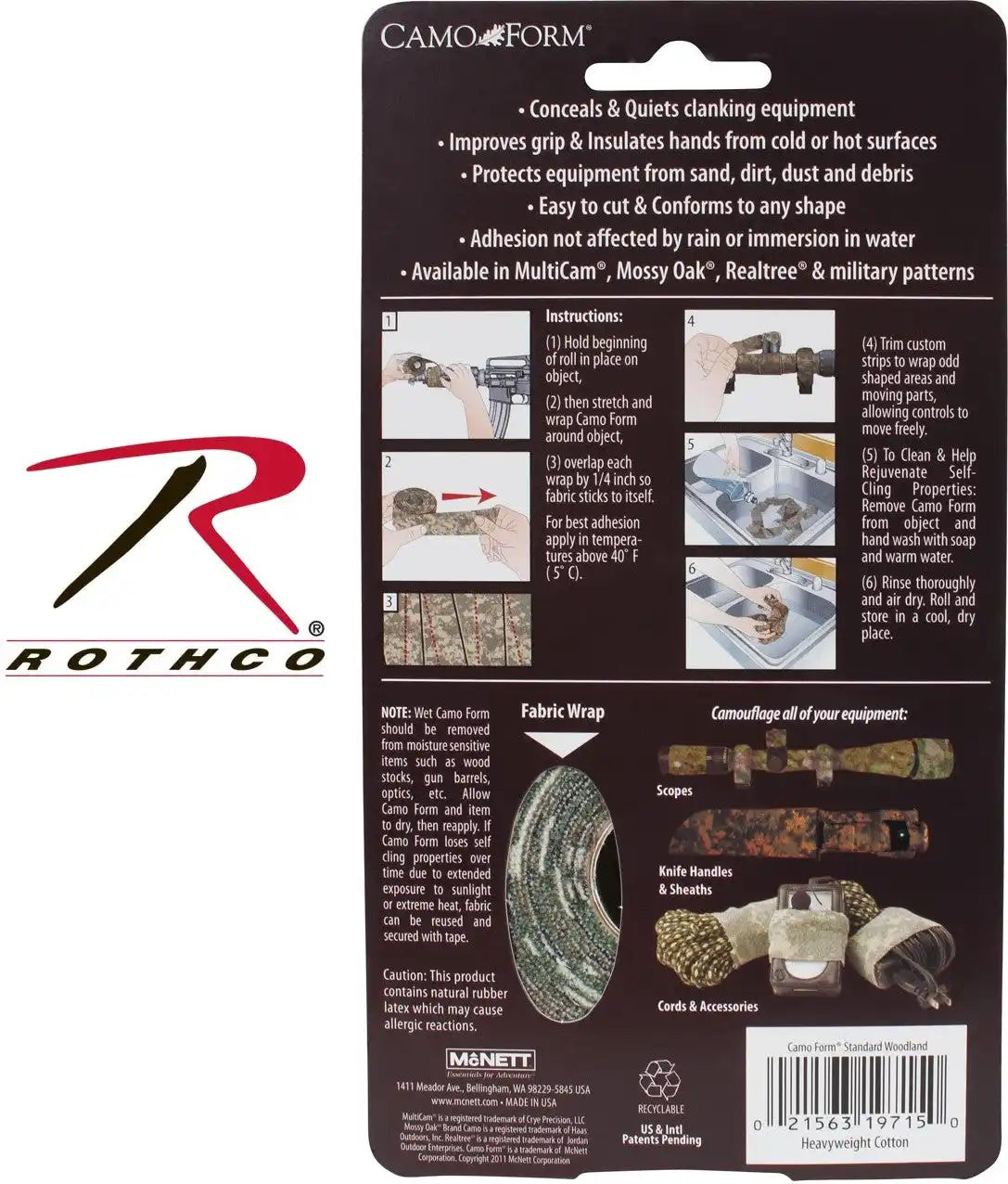 Mcnett Camo Form Self Cling Wrap