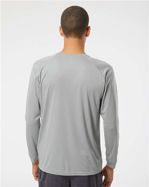 Medium Grey Long Islander Performance Long Sleeve T-Shirt - 210