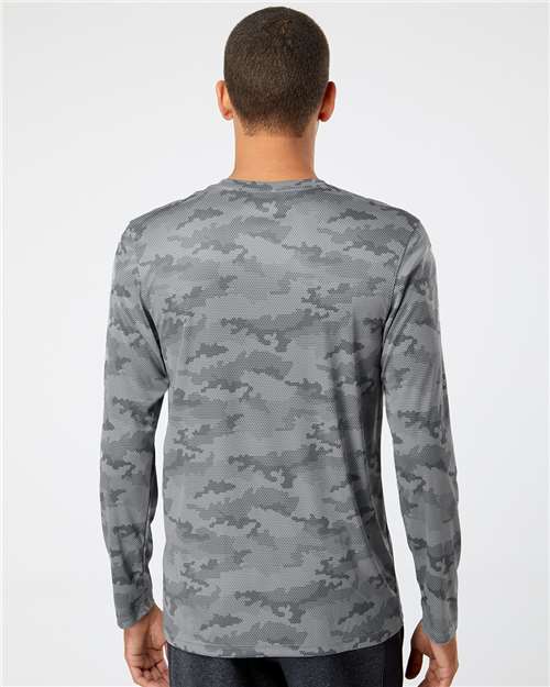 Medium Grey Pompano Performance Camo Long Sleeve T-Shirt - 217