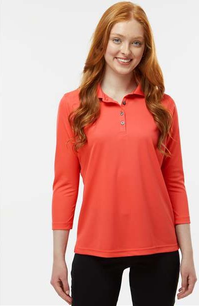 Melon Women's Lady Palm Three-Quarter Sleeve Polo - 120