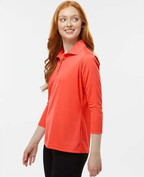 Melon Women's Lady Palm Three-Quarter Sleeve Polo - 120