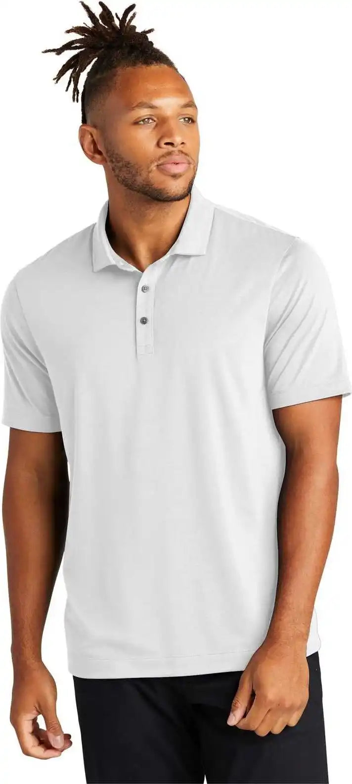 Mercer + mettle Mm1014 Stretch Jersey Polo - White - Adult 2xl