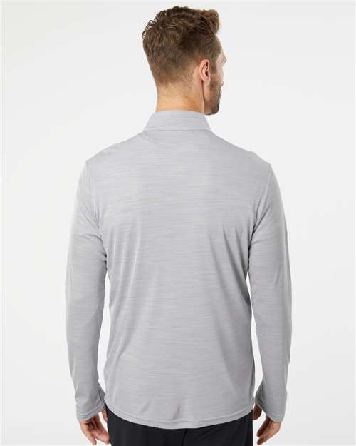 Mid Grey Melange Lightweight Mélange Quarter-Zip Pullover - A475