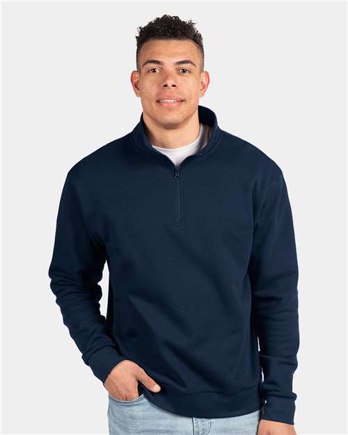 Midnight Navy Fleece Quarter-Zip Pullover - 9643