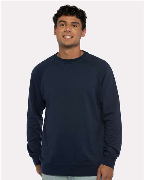 Midnight Navy Laguna Raglan Crewneck Sweatshirt - 9000