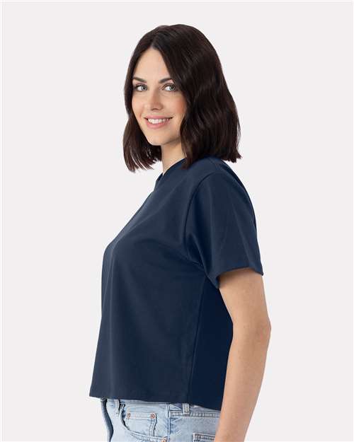 Midnight Navy Women's Heavyweight Boxy T-Shirt - 7610