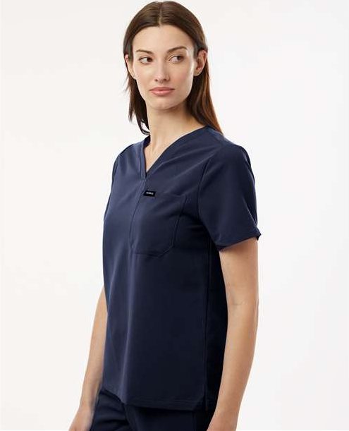 Midnight Navy Women's Rhena Essential 1-Pocket Scrub V-Neck Top - W10001