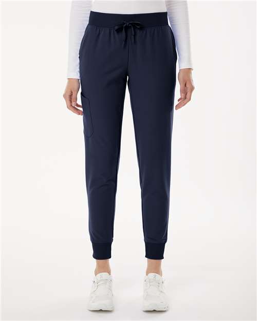 Midnight Navy Women's Silex Knit-Waist Scrub Joggers - Petite Sizes - W20003P