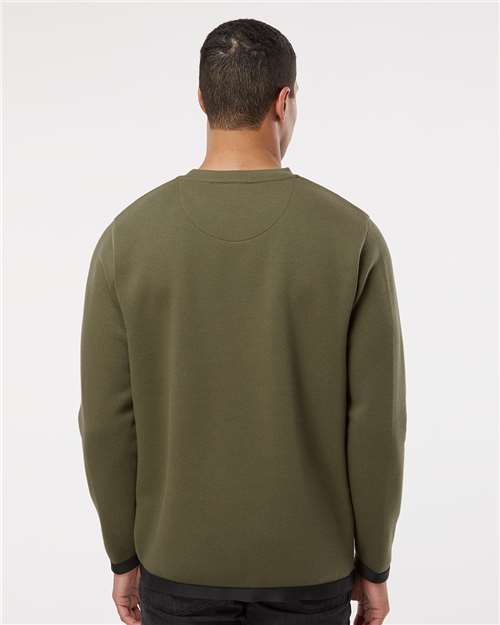 Military Green/ Black The Statement Fleece Crewneck Sweatshirt - 6789