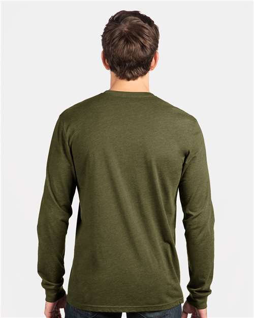 Military Green CVC Long Sleeve T-Shirt - 6211