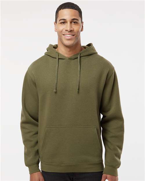 Military Green Elevated Fleece Basic Hoodie - 6926