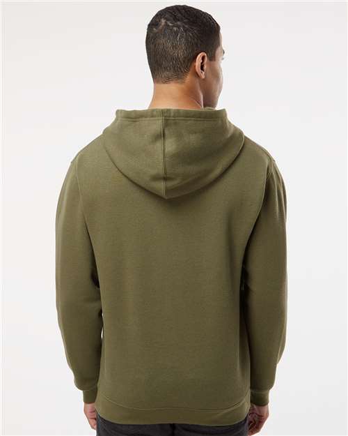 Military Green Elevated Fleece Basic Hoodie - 6926
