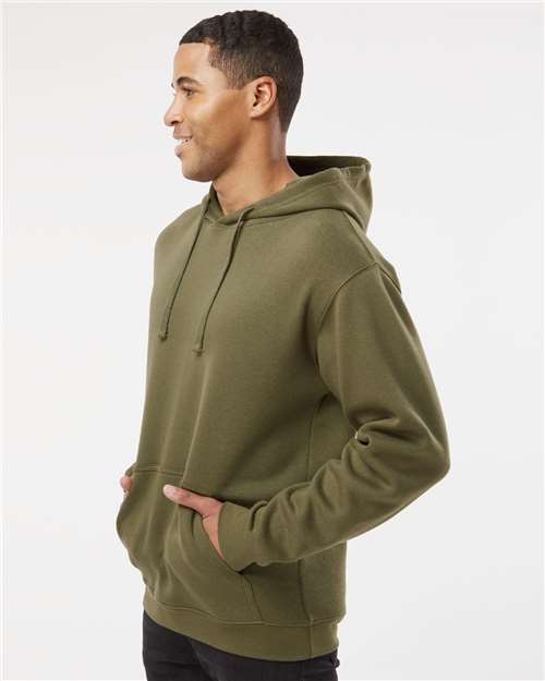 Military Green Elevated Fleece Basic Hoodie - 6926