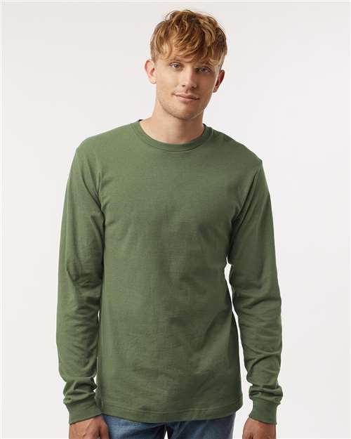 Military Green Fine Jersey Long Sleeve T-Shirt - 202LS