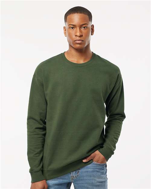 Military Green Fleece Crewneck Sweatshirt - 340