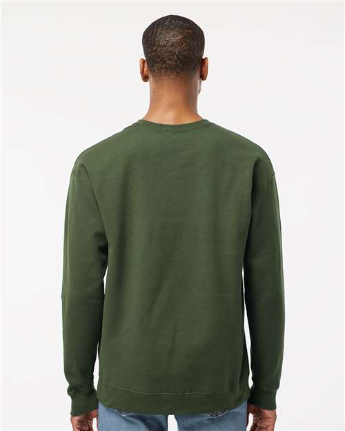 Military Green Fleece Crewneck Sweatshirt - 340