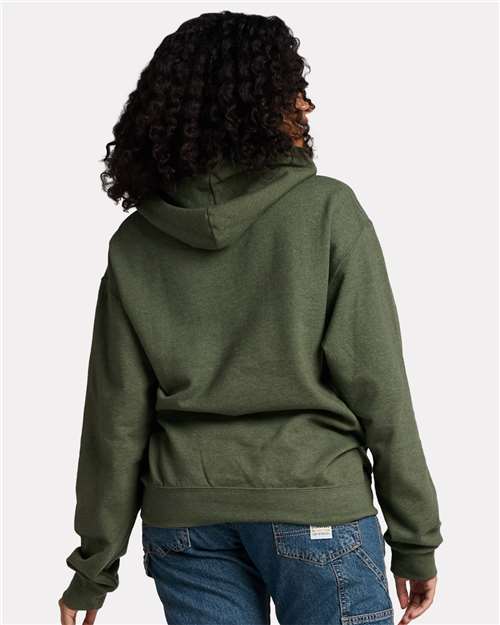 Military Green Heather Ultimate CVC Hooded Sweatshirt - IC49MR
