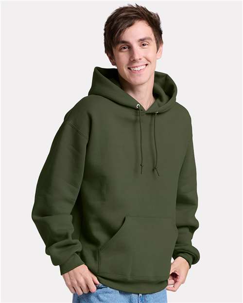 Military Green Rugged Hooded Sweatshirt - H12MR