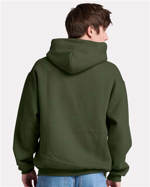 Military Green Rugged Hooded Sweatshirt - H12MR