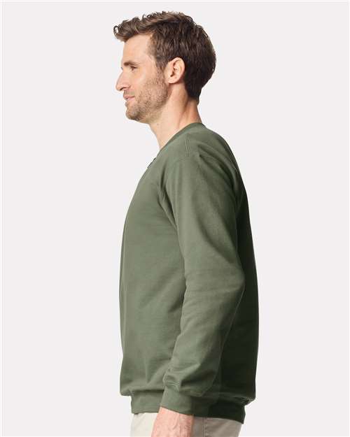 Military Green Softstyle® Midweight 1/4 Zip Sweatshirt - SF008