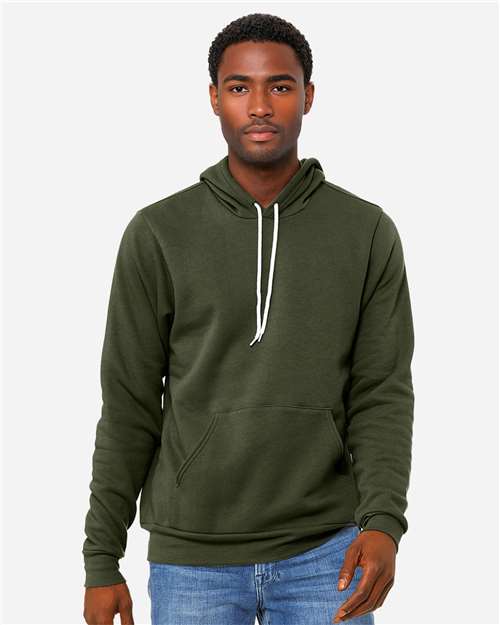Military Green Sponge Fleece Hoodie - 3719
