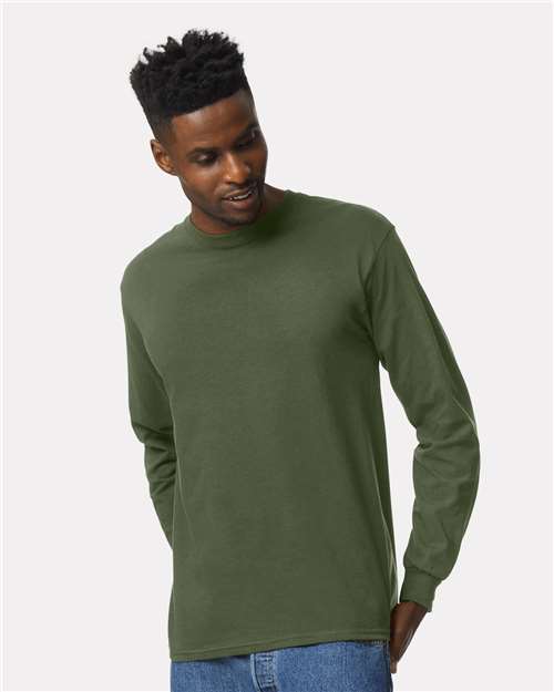 Military Green Ultra Cotton® Long Sleeve T-Shirt - 2400
