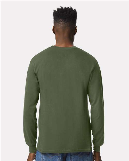 Military Green Ultra Cotton® Long Sleeve T-Shirt - 2400