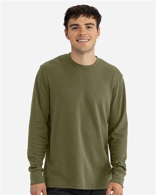 Military Green Unisex Ideal Thermal Long Sleeve T-Shirt - 8211