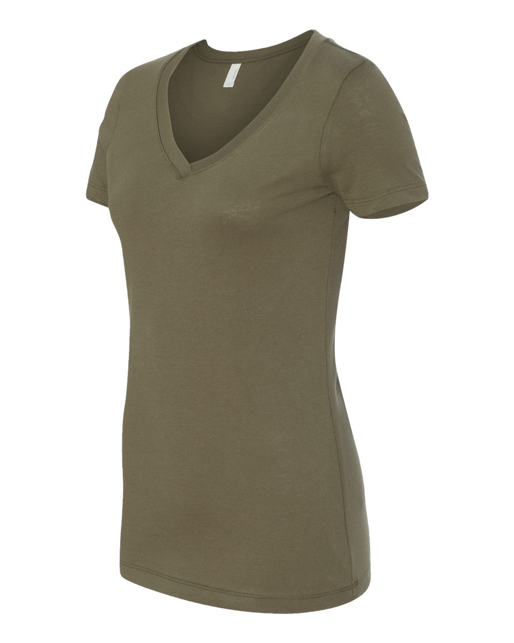 Military Green Women's Ideal V-Neck T-Shirt - 1540