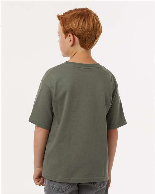 Military Green Youth Gold Soft Touch T-Shirt - 4850