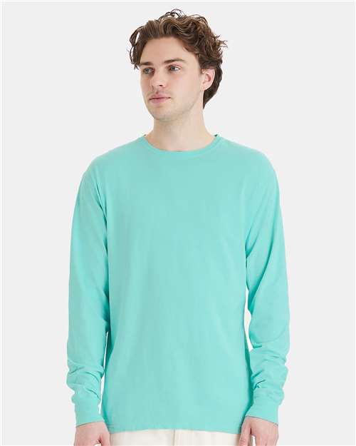 Mint Garment-Dyed Long Sleeve T-Shirt - GDH200