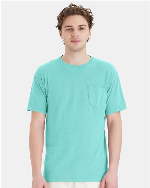Mint Garment-Dyed Pocket T-Shirt - GDH150