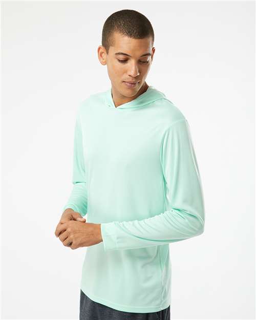 Mint Green Bahama Performance Hooded Long Sleeve T-Shirt - 220