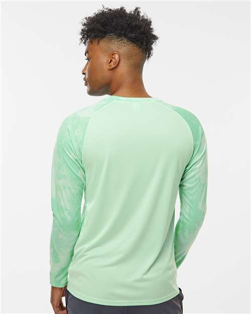 Mint Green Cabo Camo Performance Long Sleeve T-Shirt - 228