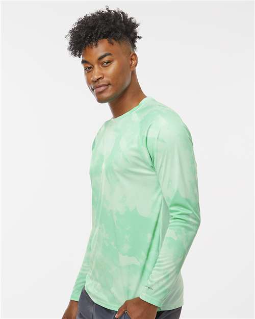 Mint Green Cabo Camo Performance Long Sleeve T-Shirt - 228