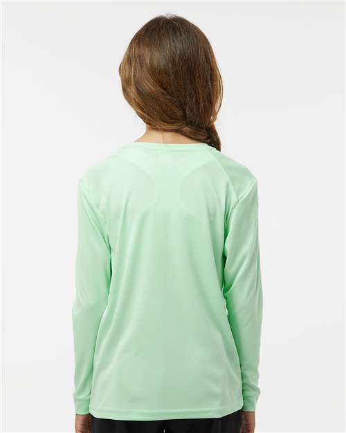 Mint Green Youth Long Islander Performance Long Sleeve T-Shirt - 218Y