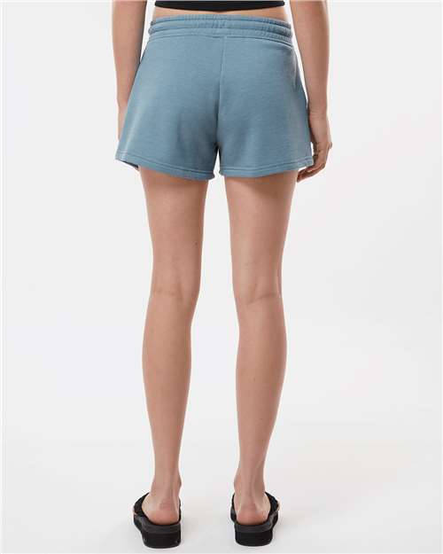 Misty Blue Women’s Lightweight California Wave Wash Fleece Shorts - PRM20SRT